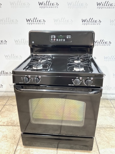 [104198] Ge Used Natural Gas Stove 30inches (Black) 