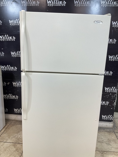 [104225] Whirlpool Used Refrigerator Top and Bottom 33x66 (Bisque) 