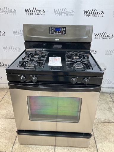 [104249] Whirlpool Used Natural Gas Stove 30inches (Stainless Steel) 