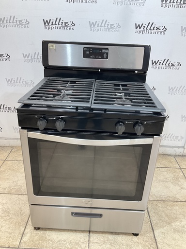 [104163] Whirlpool Used Gas Propane Stove 30inches (Stainless Steel) 