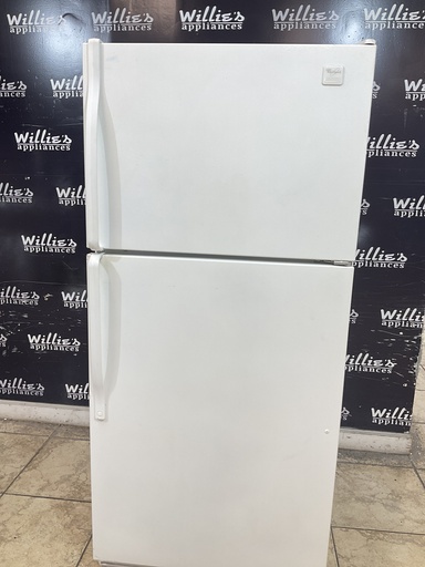 [104236] Whirlpool Used Refrigerator Top and Bottom 30x66 (White) 