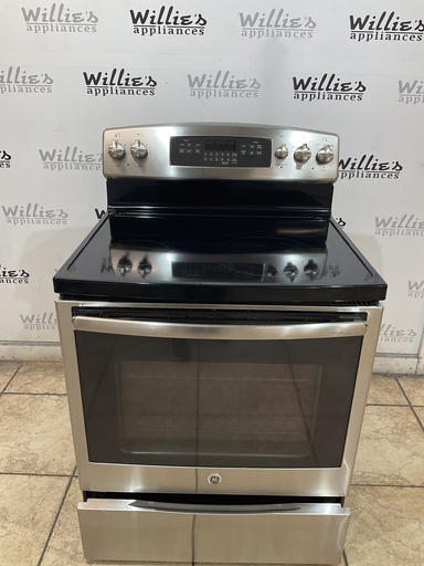 [104251] Ge Used Electric Stove 220volts (40/59 AMP) 30inches {3 prong} (Stainless steel) 