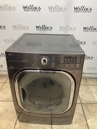 [104261] Lg Used Electric Dryer 220volts (30 AMP) 27inches  {no cord} (Grey) 