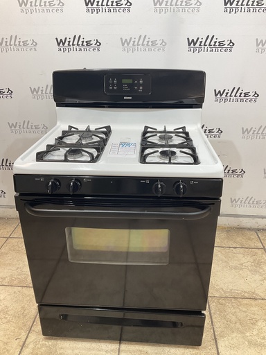 [104277] Kenmore Used Natural Gas Stove 30inches (white/black) 