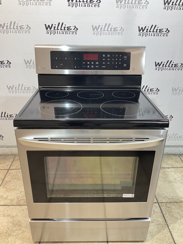 Lg Used Electric Stove 220volts (40/50 AMP) 30inches {no cord} (Stainless steel) 