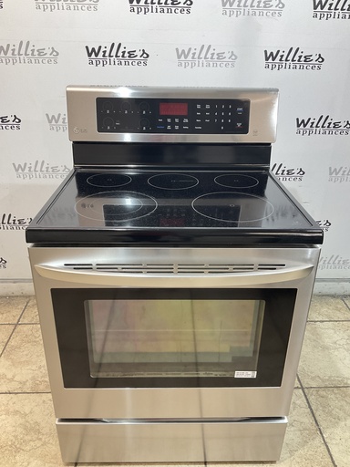 [104300] Lg Used Electric Stove 220volts (40/50 AMP) 30inches {no cord} (Stainless steel) 