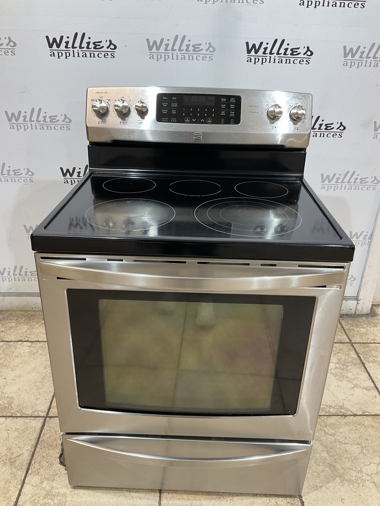 Kenmore Used Electric Stove 220volts (40/50 AMP) 30inches {no cord} (Stainless steel) 