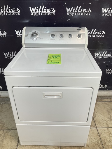 [104385] Kenmore Used Electric Dryer 220 volts (30 AMP) 27inches {3 prong} (White) 
