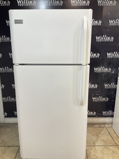 [104388] Frigidaire Used Refrigerator Top and Bottom 30x65 1/2” (White) 