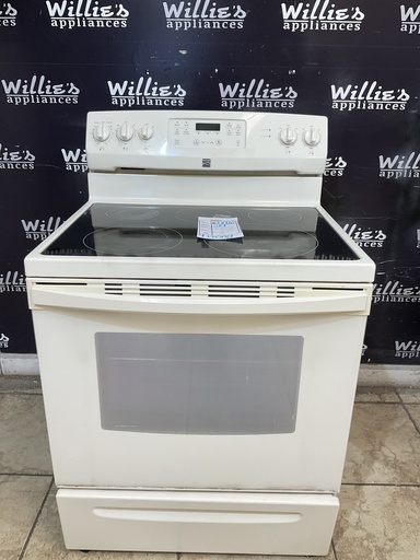 [104416] Kenmore Used Electric Stove 220volts (40/50 AMP) 30inches {4 prong} (Bisque) 