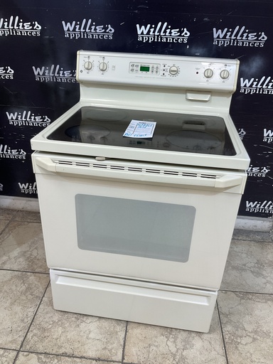 [104417] Ge Used Electric Stove 220volts (40/50 AMP) 30inches {no cord} (Bisque) 