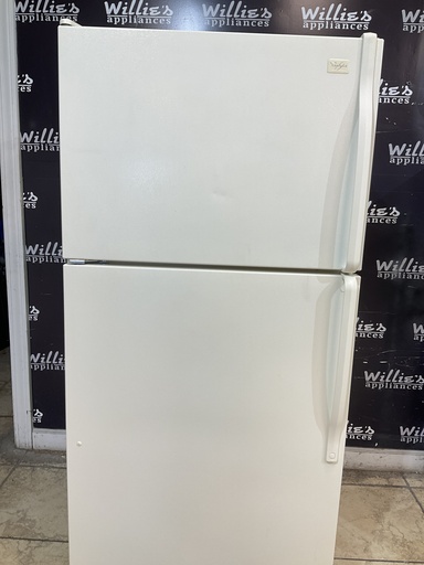 [104415] Whirlpool Used Refrigerator Top and Bottom 30x66 (Bisque) 