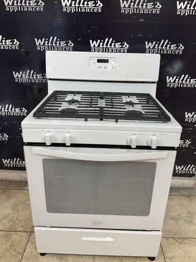 [104433] Whirlpool Used Natural Gas Stove 30inches (White) 