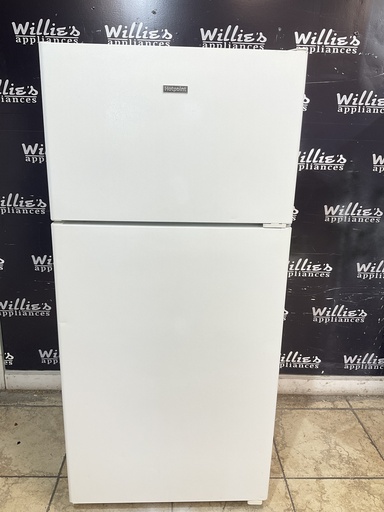 [104456] Hotpoint Used Refrigerator Top and Bottom 28x61 1/2” (white) 