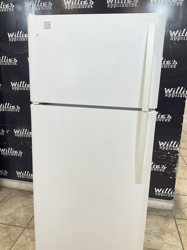 [104465] Kenmore Used Refrigerator Top and Bottom 30x66 (White)