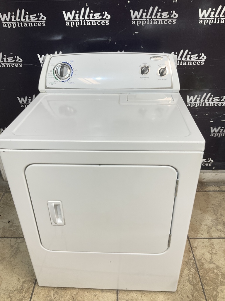 Whirlpool Used Electric Dryer 220volts (30 AMP) 29inches {3 prong} (White) 