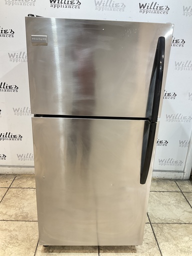 [104501] Frigidaire Used Refrigerator Top and Bottom 28x60 (Stainless Steel) 