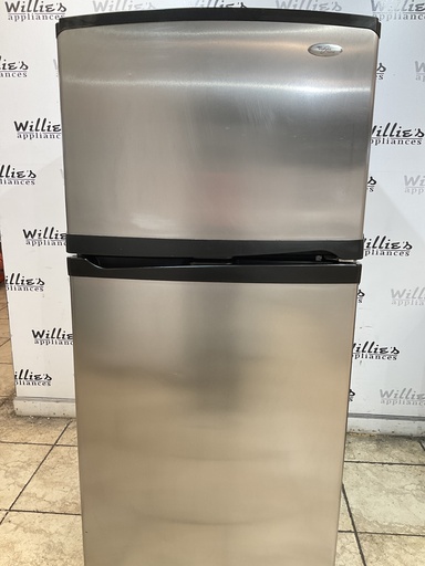 [104506] Whirlpool Used Refrigerator Top and Bottom 30 1/2” x 66 1/2” (Stainless Steel);