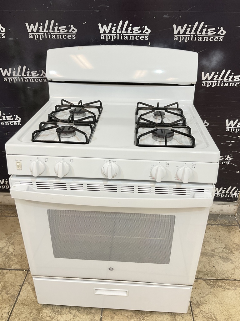 Ge Used Natural Gas Stove 30inches (white) 