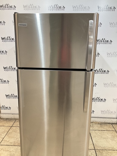 [104524] Frigidaire Used Refrigerator Top and Bottom 30x66 (Stainless Steel) 