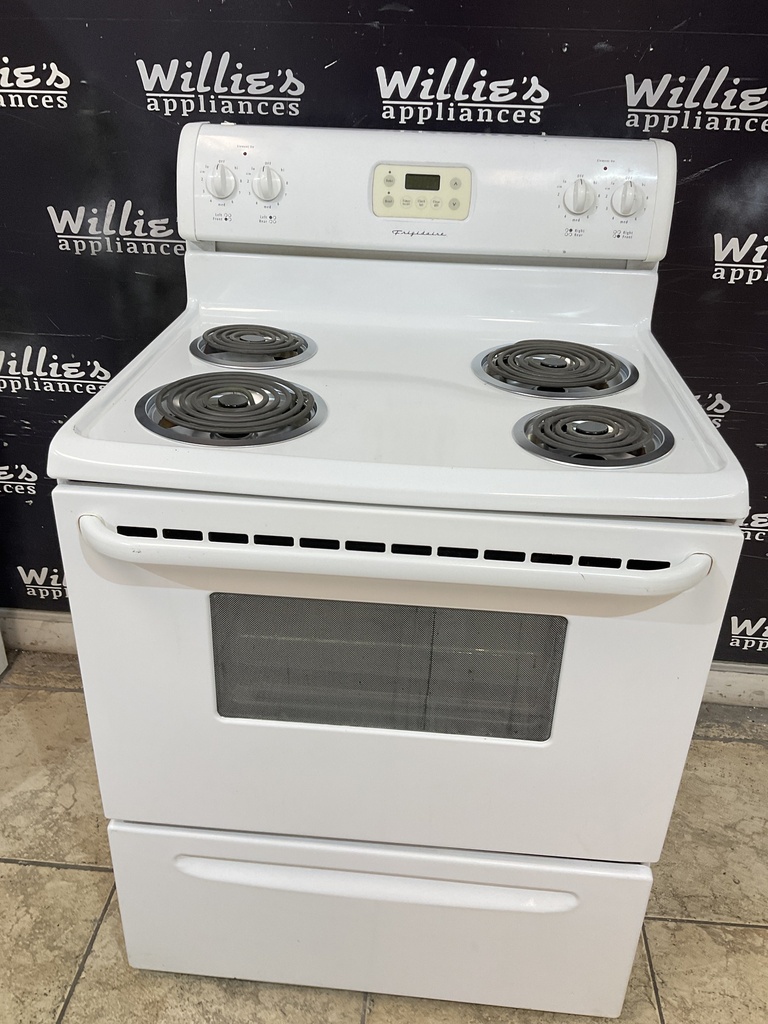 Frigidaire Used Electric Stove 220volts (40/50 AMP) 30inches {no cord} (White) 