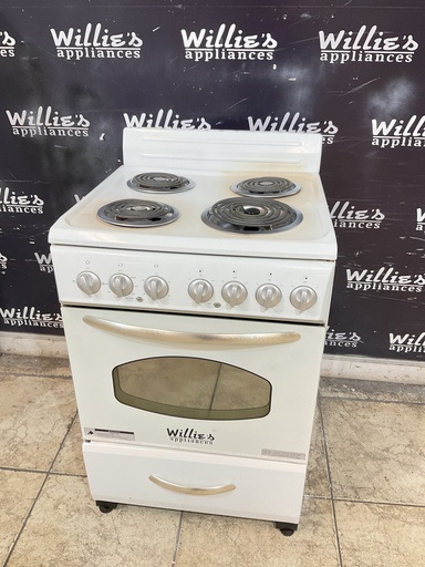 [104555] Willie’s Used Electric Stove 220volts (40/50 AMP) 23 1/2” {3 prong} (White)  