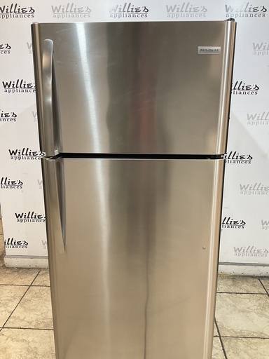[104574] Frigidaire Used Refrigerator Top and Bottom 30x66 (Stainless Steel)