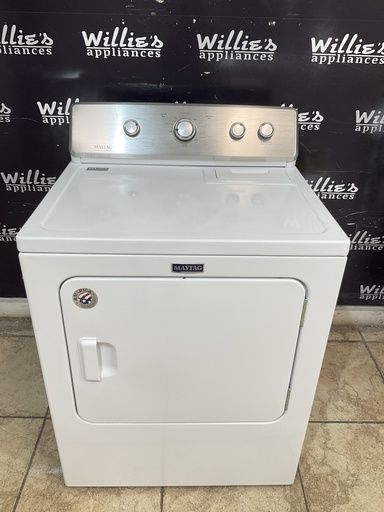 [104635] Maytag Used Electric Dryer 220volts (30 AMP) 29inches {4 prong} (White) 
