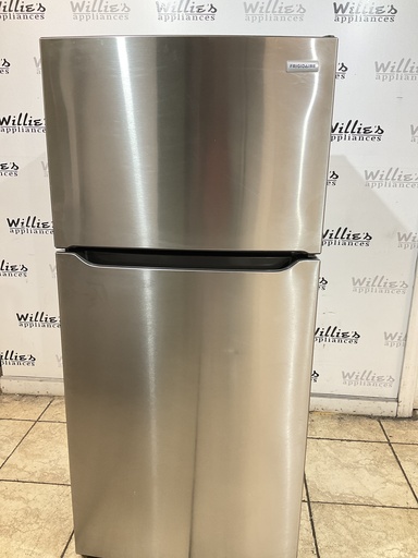 [104670] Frigidaire Used Refrigerator Top and Bottom 30x66 (Stainless Steel) 