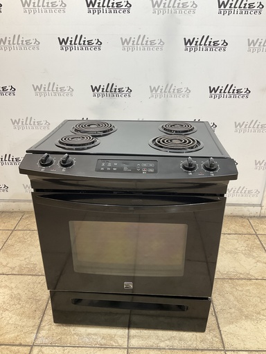 [104644] Kenmore Used Electric Stove 220volts (40/50 AMP) 30inches {3 prong} (Black) 