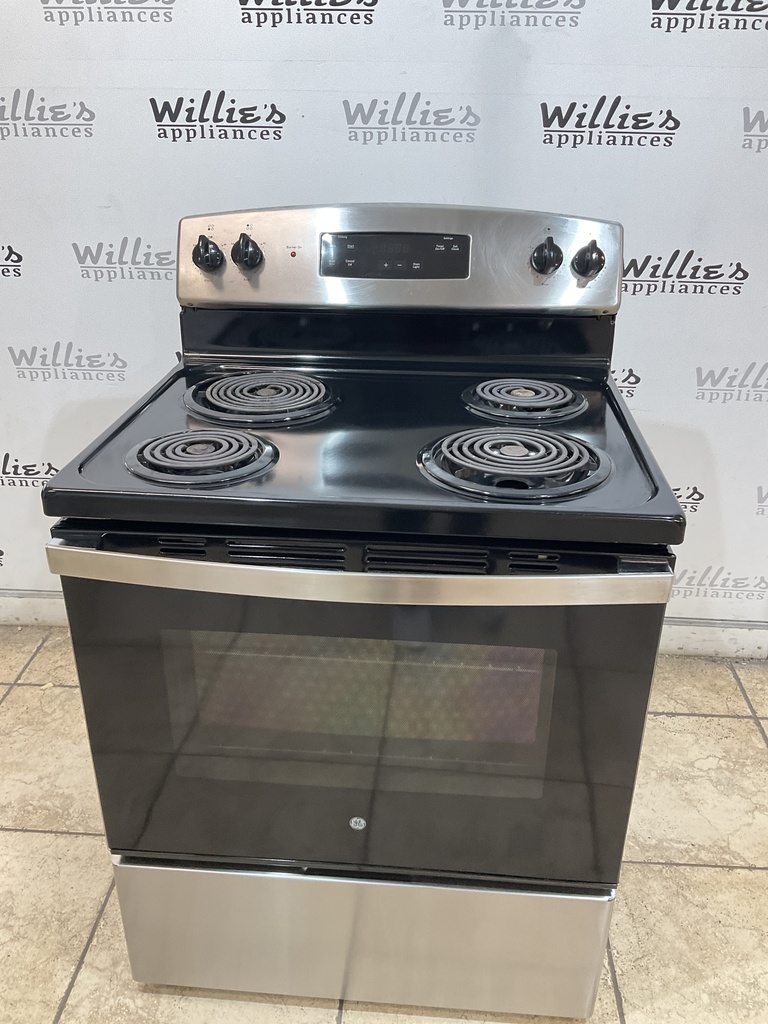 Ge Used Electric Stove 30inches {3 prong} (Stainless Steel) 
