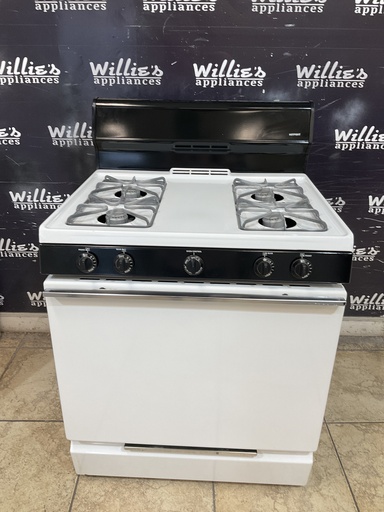 [104708] Hotpoint Used Natural Gas Stove 30inches (White/Black) 