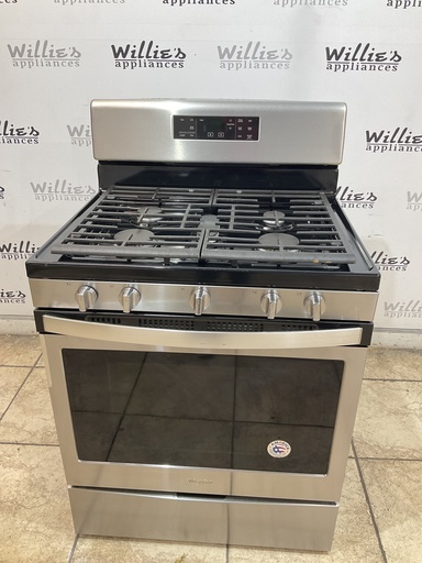 [104732] Whirlpool Used Natural Gas Stove 30inches (Stainless Steel) 