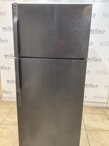 [104748] Hotpoint Used Refrigerator Top and Bottom 28x64 1/2” (Black) 