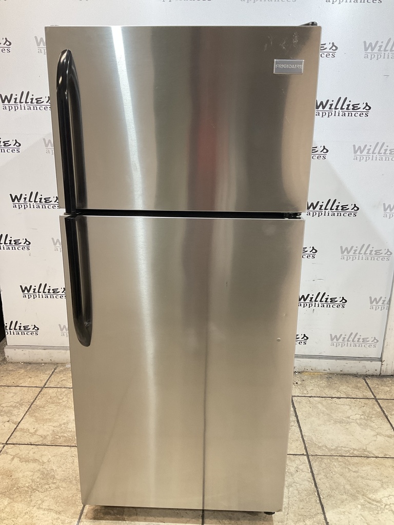 Frigidaire Used Refrigerator Top and Bottom 28 1/2” x 65” (Stainless Steel) 