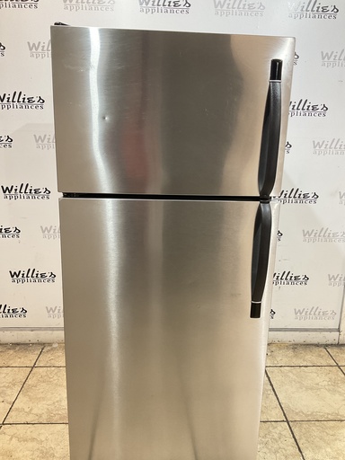 [104806] Frigidaire Used Refrigerator Top and Bottom 28 1/2” x 65” (Stainless Steel) 