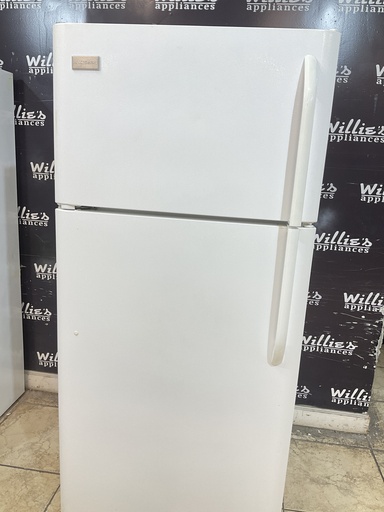 [104823] Frigidaire Used Refrigerator Top and Bottom 30x65 1/2” (White) 