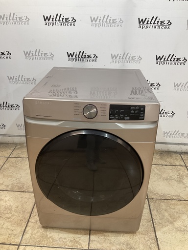 [104855] Samsung Used Electric Dryer 220volts (30 AMP) 27inches {3 prong}  (Champagne) 