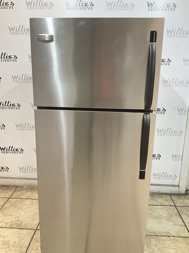 [104864] Frigidaire Used Refrigerator Top and Bottom 28 1/2” x 64 1/2” (Stainless Steel) 