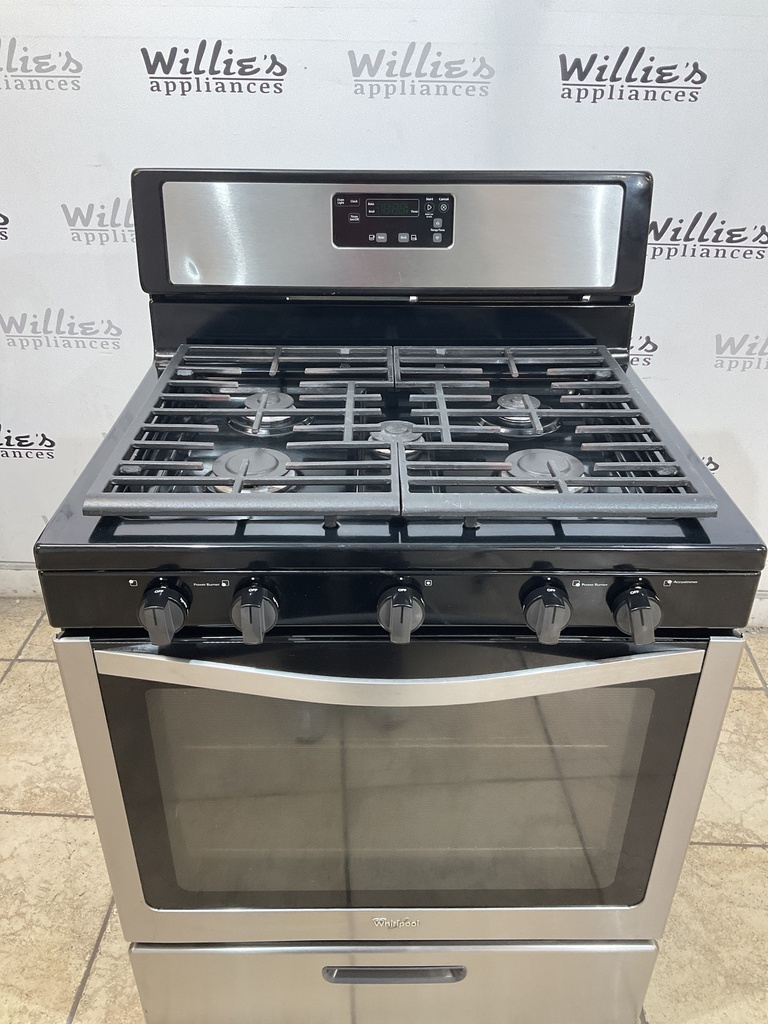 Whirlpool Used Natural Gas Stove 30inches (stainless steel) 
