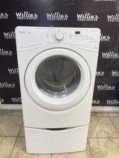 [104902] Whirlpool Used Electric Dryer 220volts (30 AMP) 27inches {4 prong} (White) 
