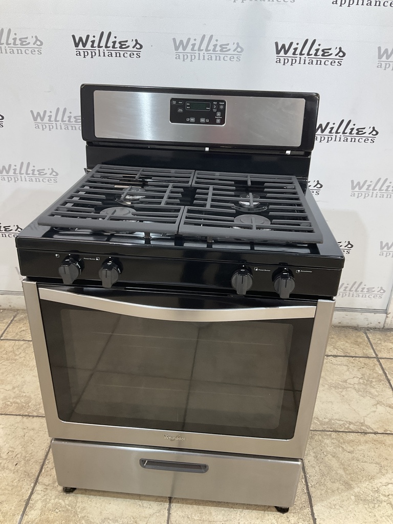 Whirlpool Used Natural Gas Stove 30inches (Stainless Steel) 