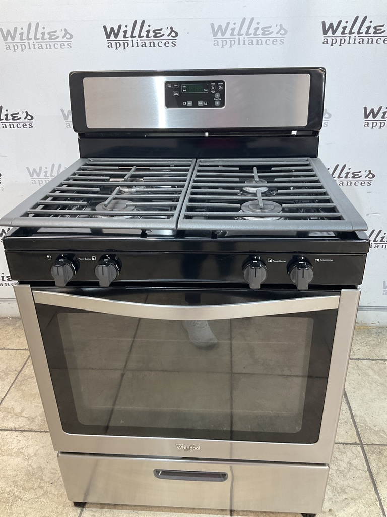 Whirlpool Used Natural Gas Stove 30inches (Stainless Steel) 