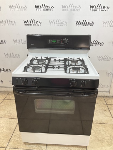 [104948] Kenmore Used Natural Gas Stove 30inches (White/Black)