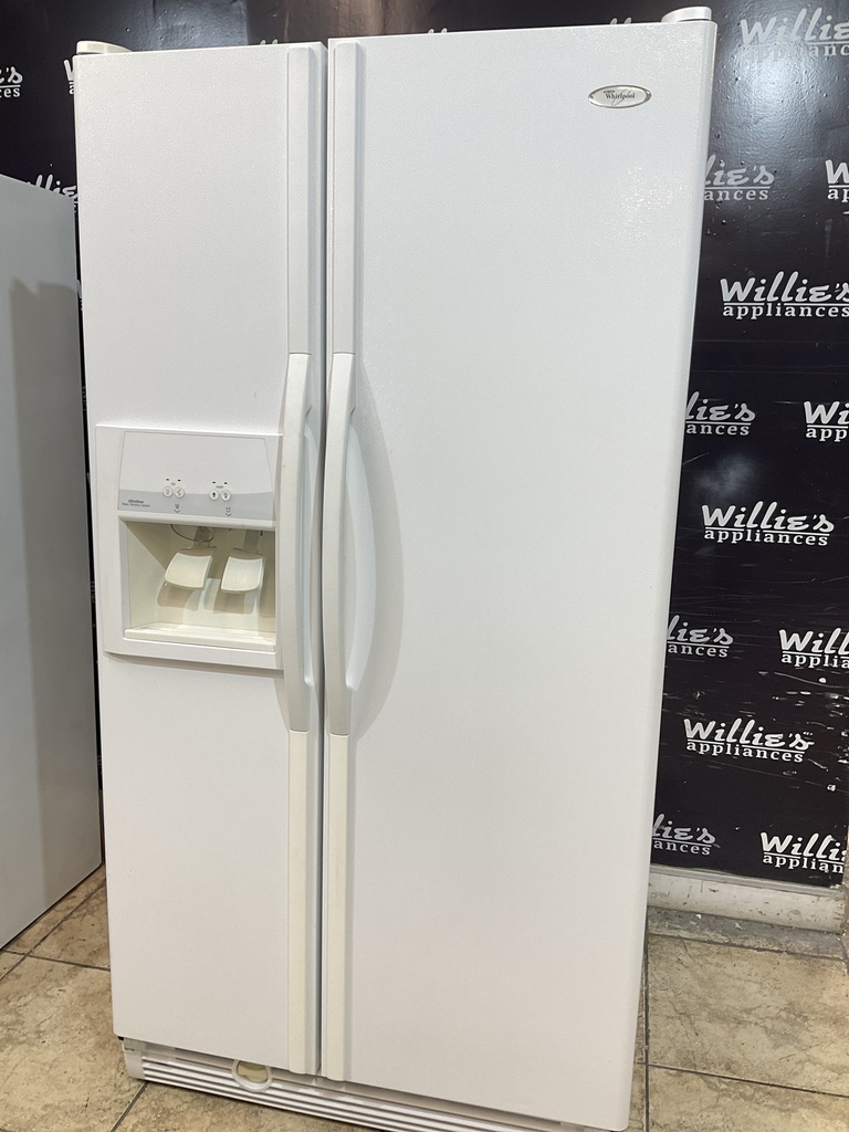 Whirlpool Used Refrigerator Side by Side 36x69 1/2” (White) 