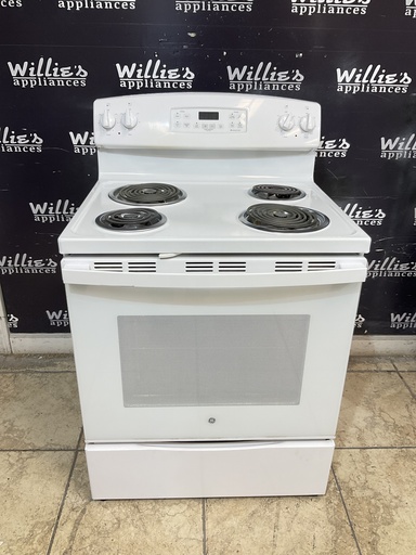 [105013] Ge Used Electric Stove 220volts (40/50 AMP) 30inches {no cord} (White) 