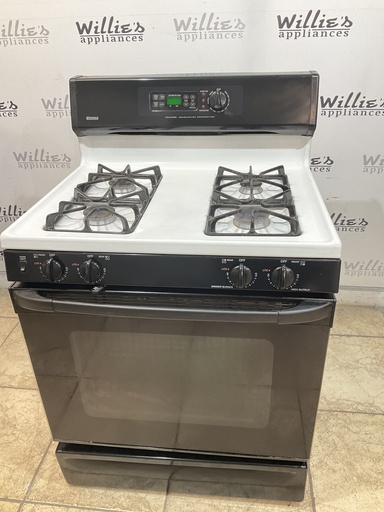 [105009] Kenmore Used Natural Gas Stove 30inches (White/Black) 