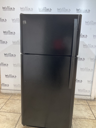 [105033] Frigidaire Used Refrigerator Top and Bottom 30x66 (Black) 