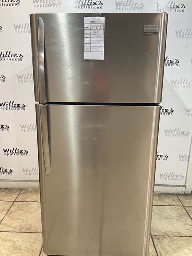 [105043] Frigidaire Used Refrigerator Top and Bottom 30x66 1/2” (Stainless Steel) 