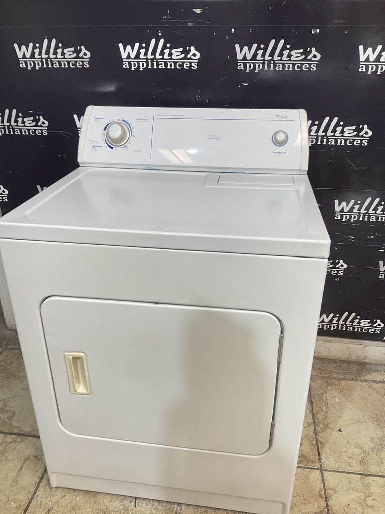 Whirlpool Used Electric Dryer 220volts (30 AMP) 29inches {no cord} (white) 